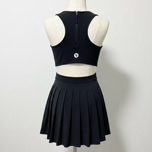 Vuori athletic one piece dress pleated skirt leotard